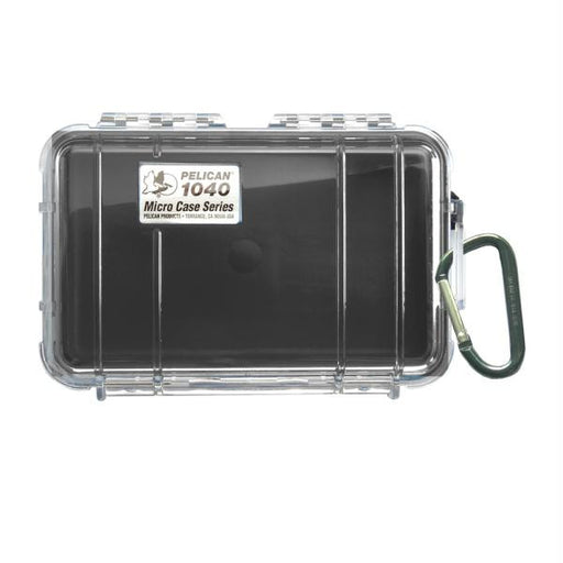 Pelican 1040 Micro Case w-Carabiner - Black-Clear Lid