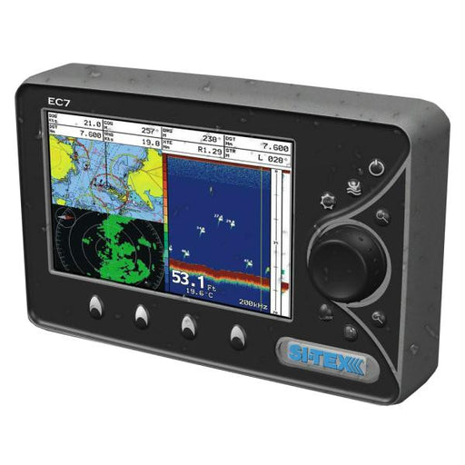 SI-TEX EC7EF Chartplotter w-External Antenna & Fishfinder