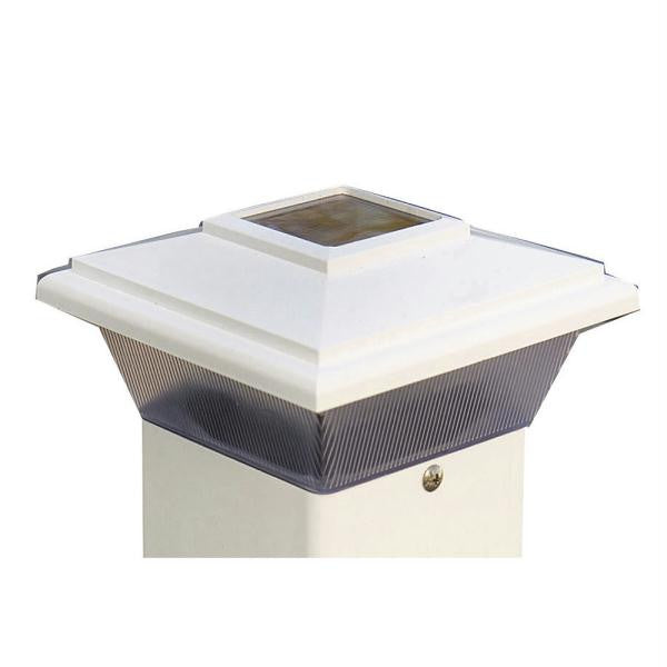 Dock Edge Solar Cap Light 4&quot; - White