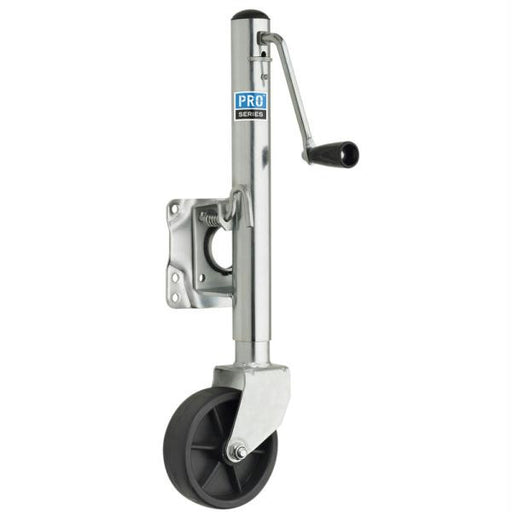 Pro Series 1000 lbs. Zinc Plated Swivel Jack w-6&quot; Poly Wheel