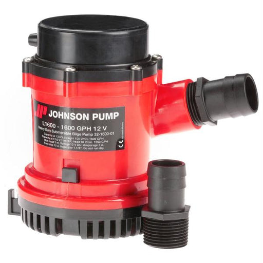 Johnson Pump 2200 GPH Bilge Pump 1-1-8&quot; Hose 12V Threaded   Port