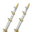 TACO 15' Telescopic Outrigger Poles 1-1-8&quot; - Silver-Gold