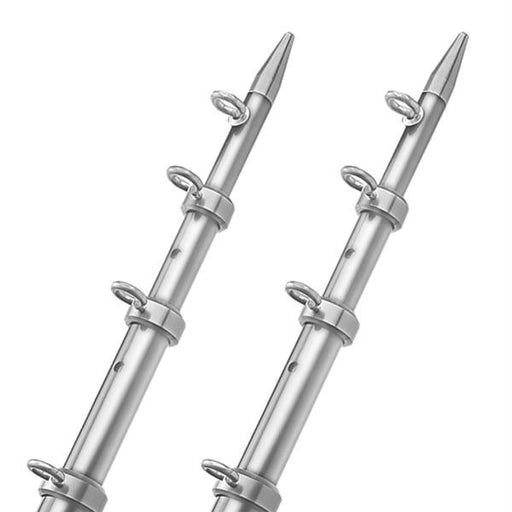 TACO 15' Telescopic Outrigger Poles HD 1-&#189;&quot; - Silver-Silver