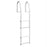 Dock Edge Fixed 4 Step Ladder Bright White Galvalume