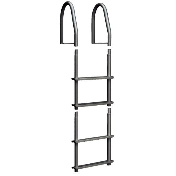 Dock Edge SS Fixed 4 Step Ladder Brushed Stainless Steel