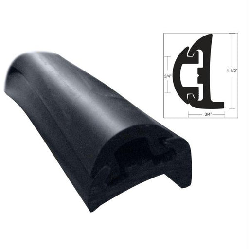 TACO Semi-Rigid Rub Rail Kit - Black w-Black Insert - 50'