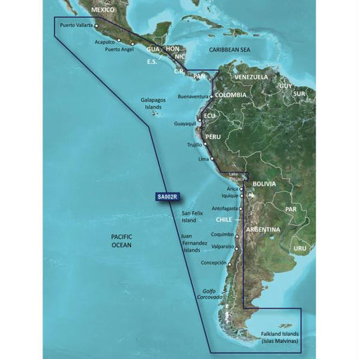 Garmin BlueChart&reg; g2 - HXSA002R - South America West Coast - microSD&trade;-SD&trade;