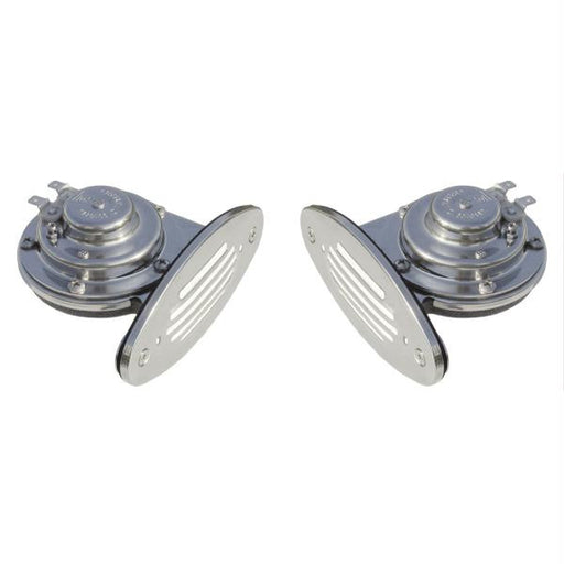 Ongaro Mini Dual Drop-In Horn w-SS Grills High & Low Pitch