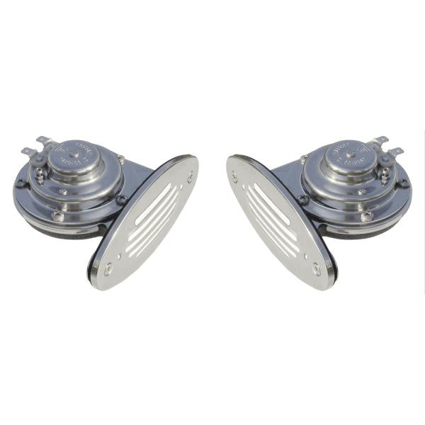 Ongaro Mini Dual Drop-In Horn w-SS Grills High & Low Pitch