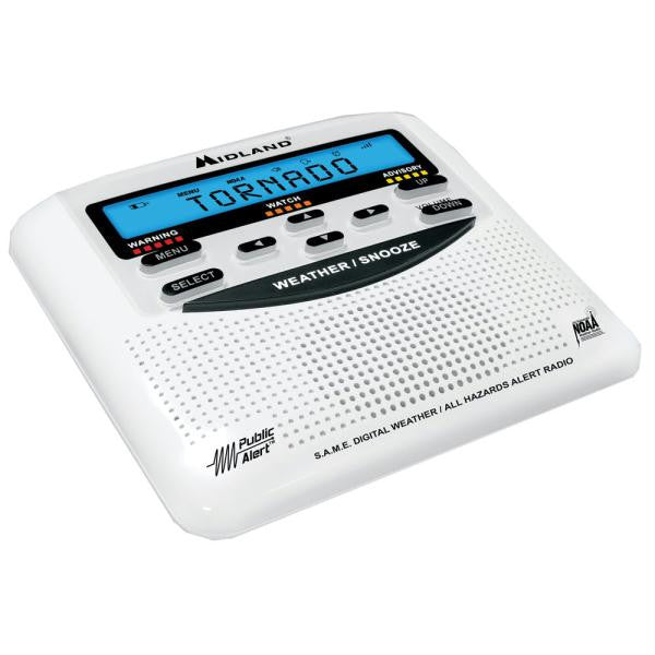 Midland WR-120 Weather Alert Trillingual Radio w-Alarm Clock