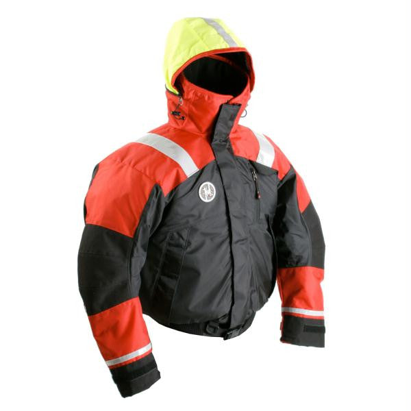 First Watch AB-1100 Flotation Bomber Jacket - Red-Black - Medium