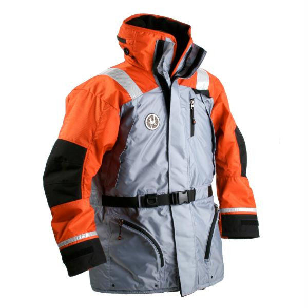 First Watch AC-1100 Flotation Coat - Orange-Grey - Medium