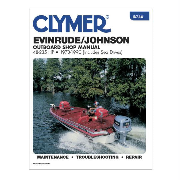 Clymer Evinrude-Johnson 48-235 HP Outboards (Includes Sea Drives) (1973-1990)