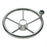 Ongaro 170 13.5&quot; Stainless 5-Spoke Destroyer Wheel w- Stainless Cap and FingerGrip Rim - Fits 3-4&quot; Tapered Shaft Helm