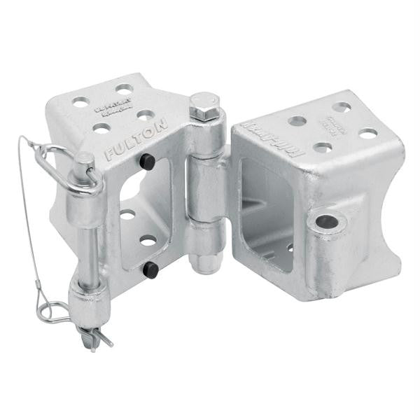 Fulton Fold-Away Bolt-On Hinge Kit 3&quot; x 5&quot; Trailer Beam, Rating 9,000 lbs., 48&quot; Pivot, Z-Max 600 Zinc Finish