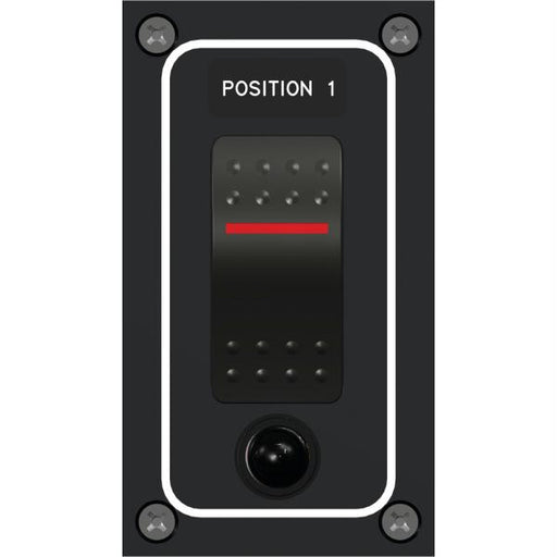 Paneltronics Waterproof Panel - DC 1-Position Illuminated Rocker Switch & Circuit Breaker