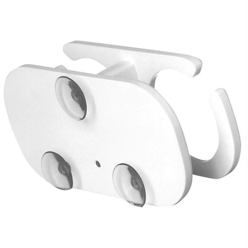 TACO 2-Drink Poly Cup Holder w-Suction Cup Mounts - White