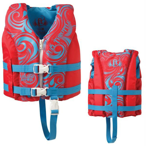 Full Throttle Hinged Water Sports Vest - Child 30-50lbs - Berry-Blue