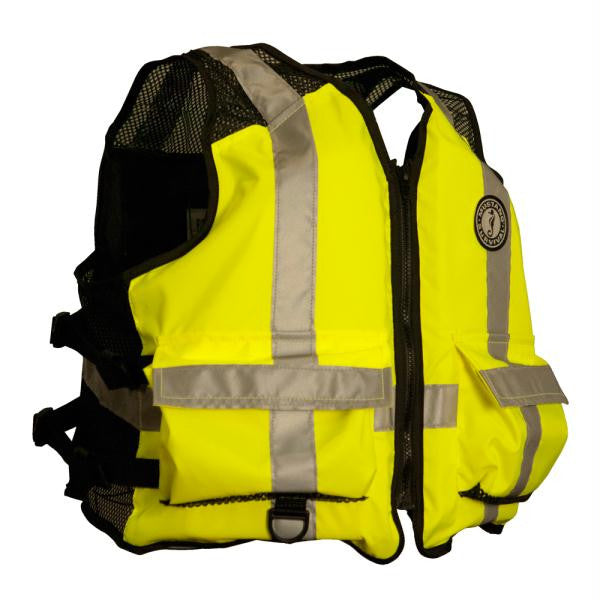 Mustang High Visibility Industrial Mesh Vest - XXL-XXXL - Yellow-Black