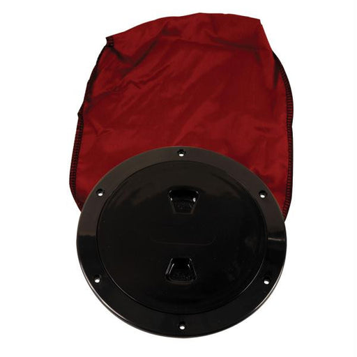 Beckson 6&quot; Stow-Away Deck Plate - Black w-12&quot; Bag