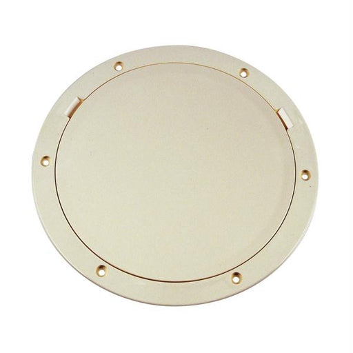 Beckson 8&quot; Smooth Center Pry-Out Deck Plate - Beige