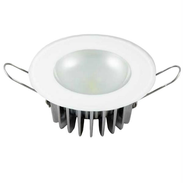 Lumitec Mirage Flush Mount Interior Down Light - Non-Dimmable White - Glass Fixture No Bezel