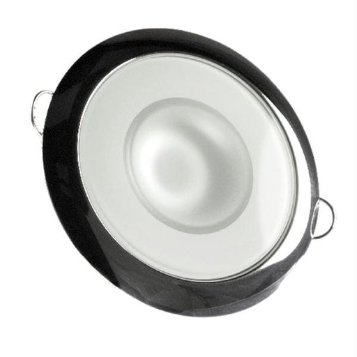 Lumitec Mirage Flush Mount Interior Down Light - Non-Dimmable White - Glass Fixture-Polished Bezel - 3.25&quot; Diameter