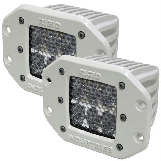 Rigid Industries M-Series - Flush Mount - Dually D2 LED Pair - 60 Degree Lens - Diffused