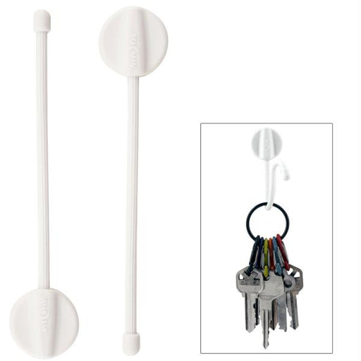 Nite Ize GearTie 4&quot; Mountable Hanging Twist Tie - White 2-Pack