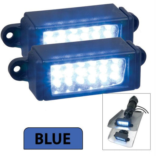 Perko Surface Mount Trim Tab Underwater Lights - Pair - Blue