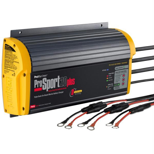 ProMariner ProSport 20 Plus Gen 3 Heavy Duty Recreational Series On-Board Marine Battery Charger - 20 Amp - 3 Bank