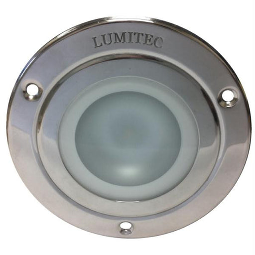 Lumitec Shadow Surface Mount Utility Light - 4 Color White, Red, Blue & Purple Light, Polished Stainless Steel Bezel