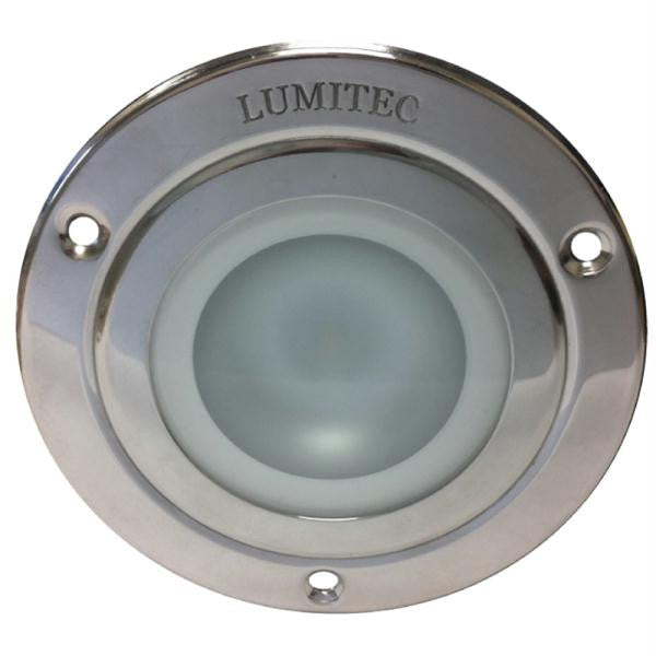 Lumitec Shadow Surface Mount Utility Light - 4 Color White, Red, Blue & Purple Light, Polished Stainless Steel Bezel