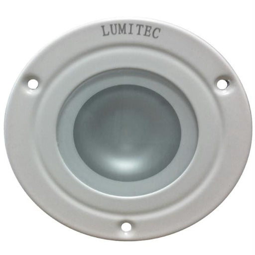 Lumitec Shadow Surface Mount Utility Light - 4 Color White, Blue, Red & Purple Light, White Bezel