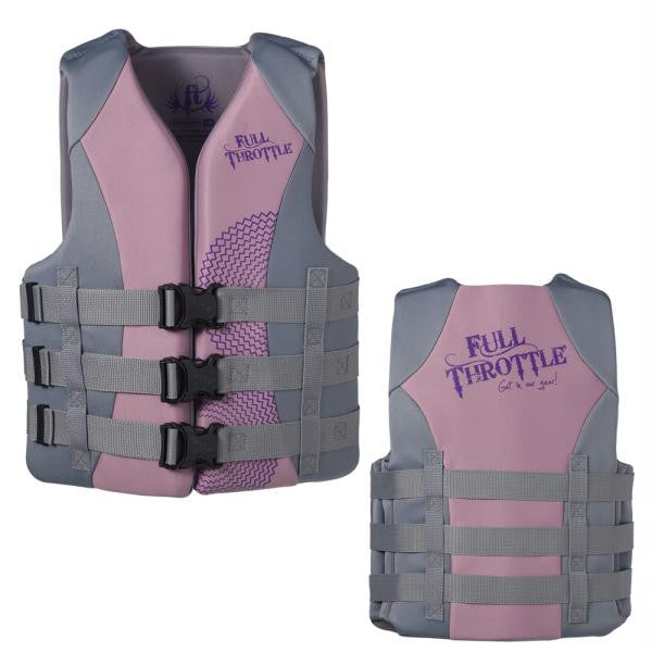 Full Throttle Rapid Dry PFD - Adult S-M - Purple-Grey