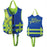 Full Throttle Rapid Dry PFD - Child 30-50lbs - Blue-Green