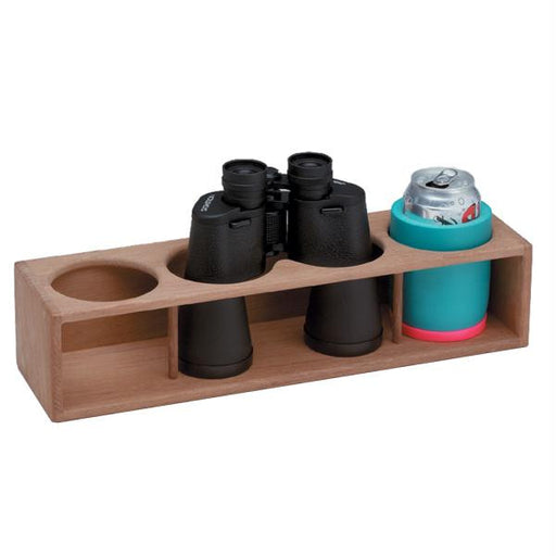 Whitecap Teak Four Insulated Drink-Binocular Rack