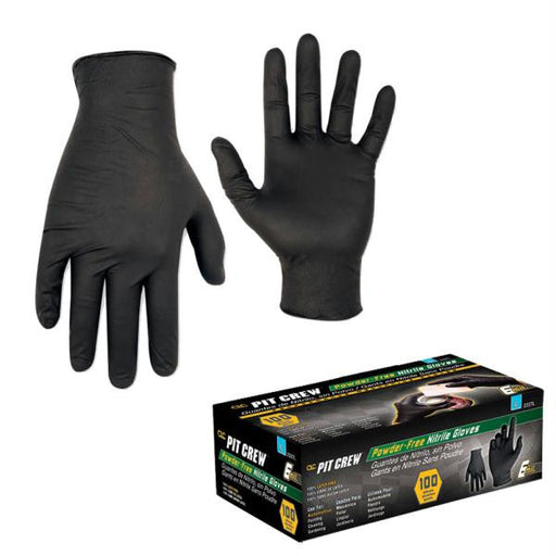 CLC Black Nitrile Disposable Gloves - Box Of 100 - Medium