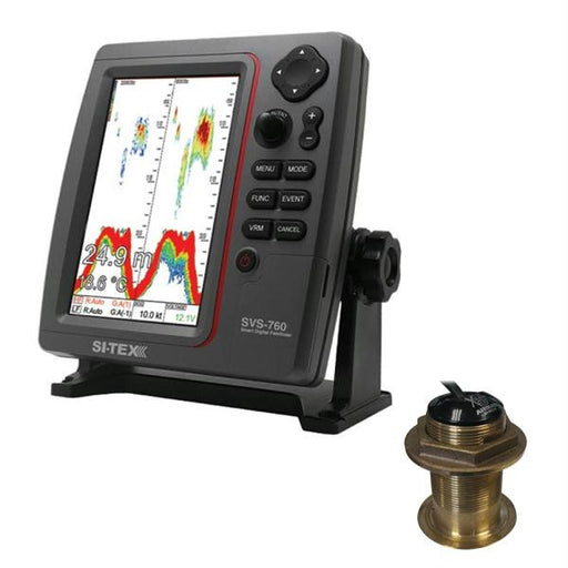 SI-TEX SVS-760 Dual Frequency Sounder 600W Kit w-Bronze 12 Degree Transducer