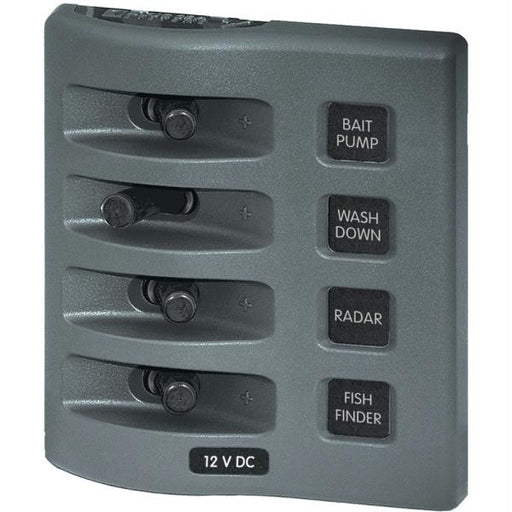 Blue Sea 4305 WeatherDeck&reg; 12V DC Waterproof Switch Panel - 4 Posistion