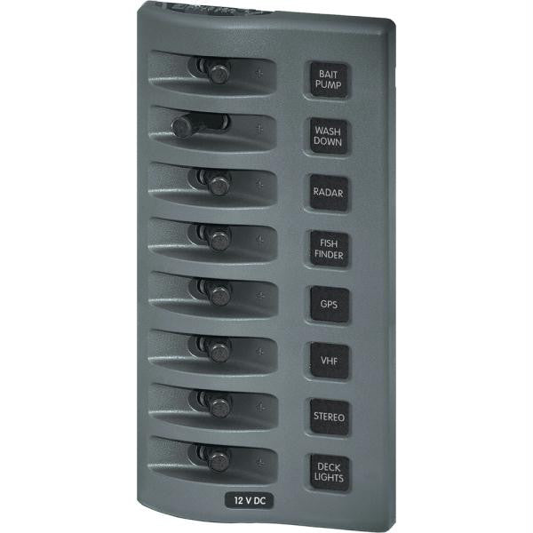 Blue Sea 4309 WeatherDeck&reg; 12V DC Waterproof Switch Panel - 8 Position