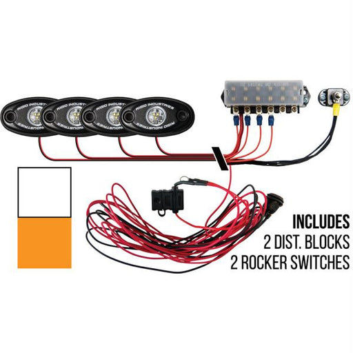 Rigid Industries Signature Series Deck Light Kit - 2 Cool White, 2 Amber Lights