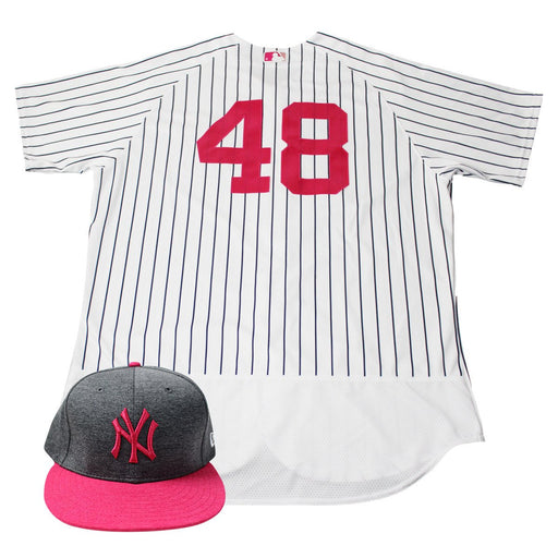 Chris Carter New York Yankees Game Used #48 Mother's Day Jersey & Hat Set (5/14/2017)