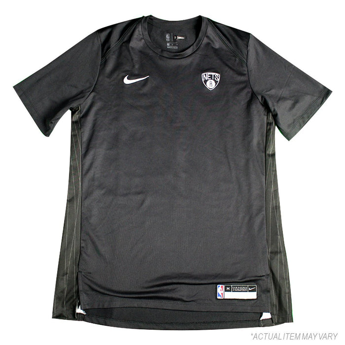 Quincy Acy Brooklyn Nets Game Used #13 City Edition Black Short Sleeve Shooting Shirt (XL)