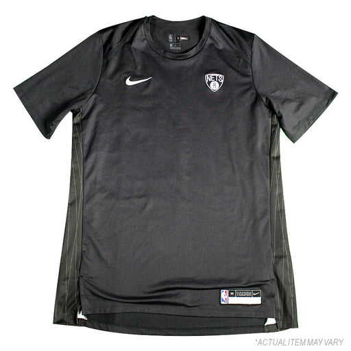 Isaiah Whitehead Brooklyn Nets Game Used #15 City Edition Black Short Sleeve Shooting Shirt (L)