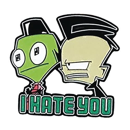 Invader Zim I Hate You Soft Enamel Pin                      