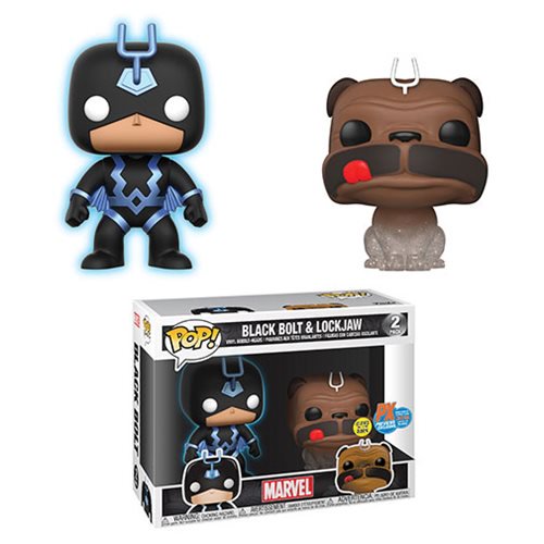 Marvel Teleporting Lockjaw & GITD Black Bolt Pop! 2-Pk PX   