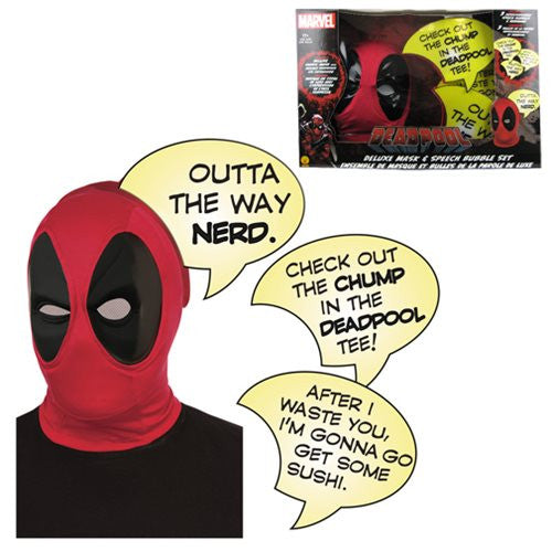 Marvel Deadpool Dlx Mask and Speech Bubble Box Set - PX     