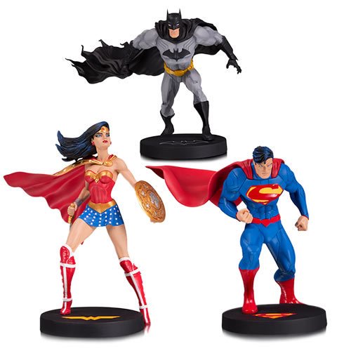 DC Designer Superman, Batman & Wonder Woman Statue 3-Pack   