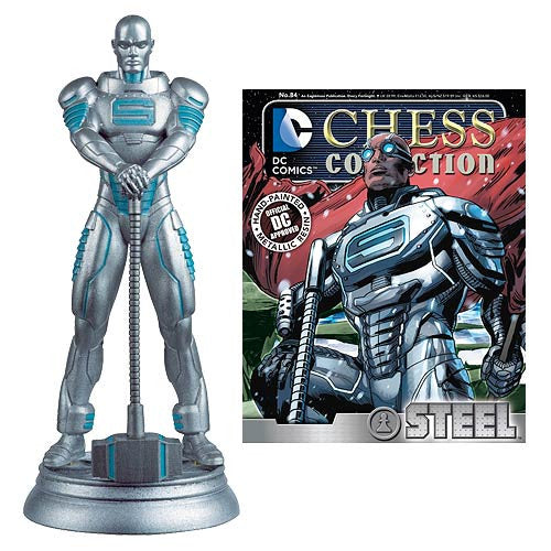 DC Superhero Steel White Pawn Chess Piece with Magazine     